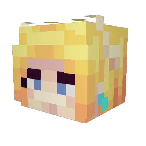 Darkneo_ Minecraft avatar head, 3D render
