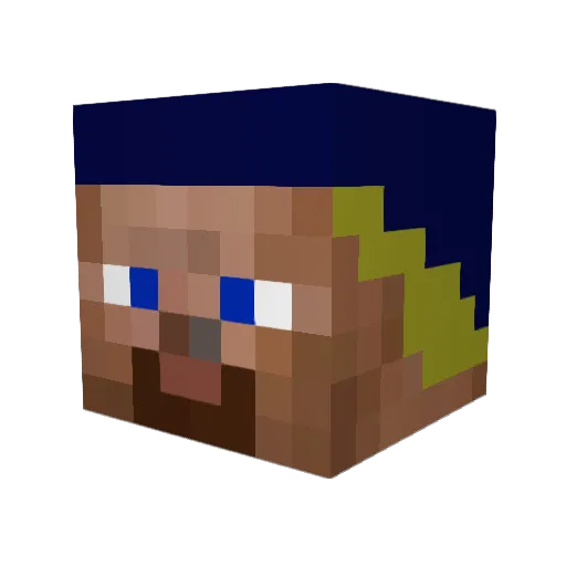 Darknes02 Minecraft avatar head, 3D render