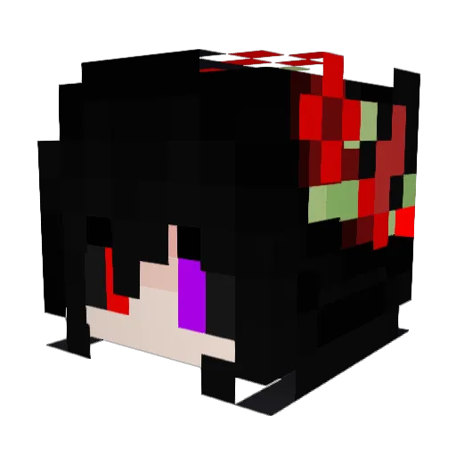 Darknes608 Minecraft avatar head, 3D render