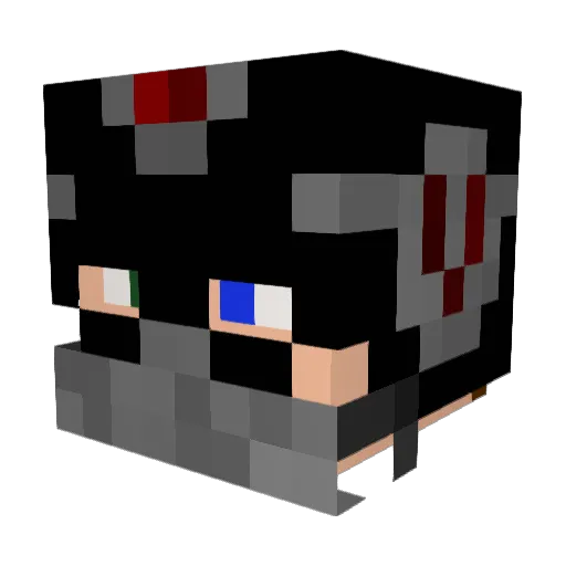 Darknesiakk Minecraft avatar head, 3D render
