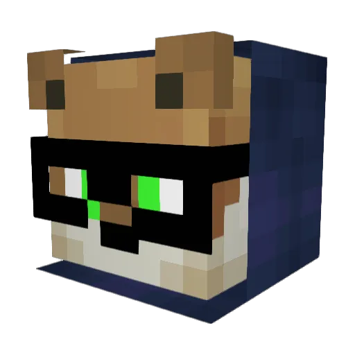 Darkness0208 Minecraft avatar head, 3D render
