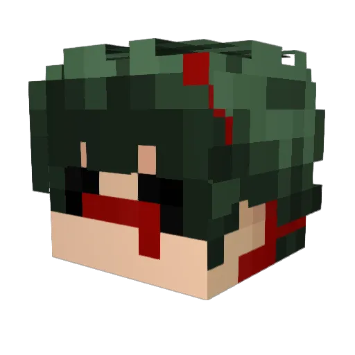 Darkness3276 Minecraft avatar head, 3D render