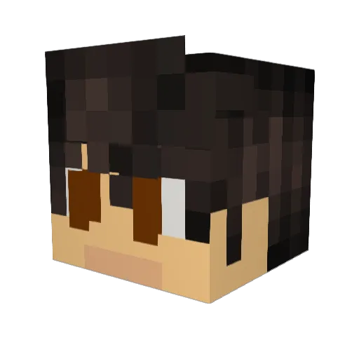 Darkness5_off Minecraft avatar head, 3D render