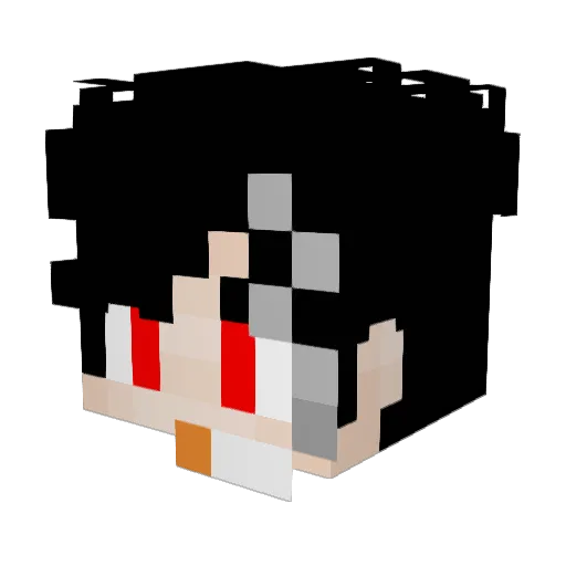 Darkness76000 Minecraft avatar head, 3D render