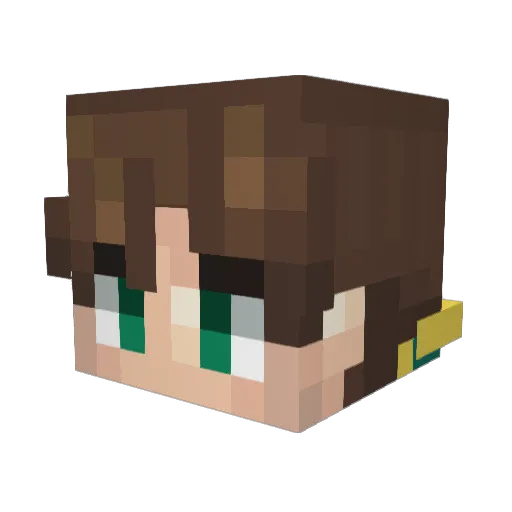 DarknessBOP Minecraft avatar head, 3D render