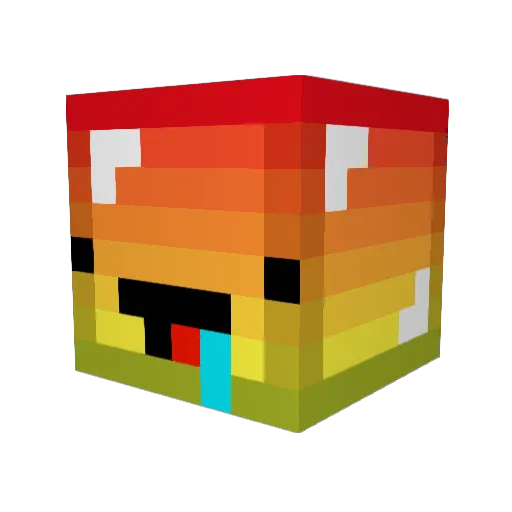 DarknessFade Minecraft avatar head, 3D render