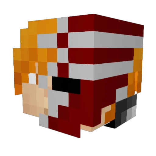 DarknessFalling Minecraft avatar head, 3D render