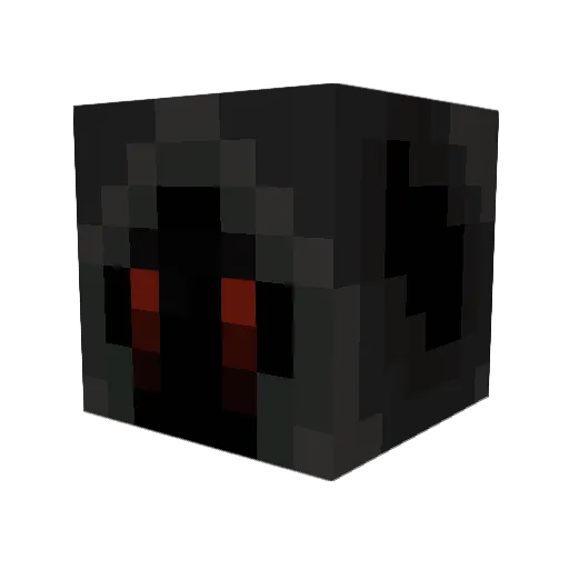 DarknessFell Minecraft avatar head, 3D render