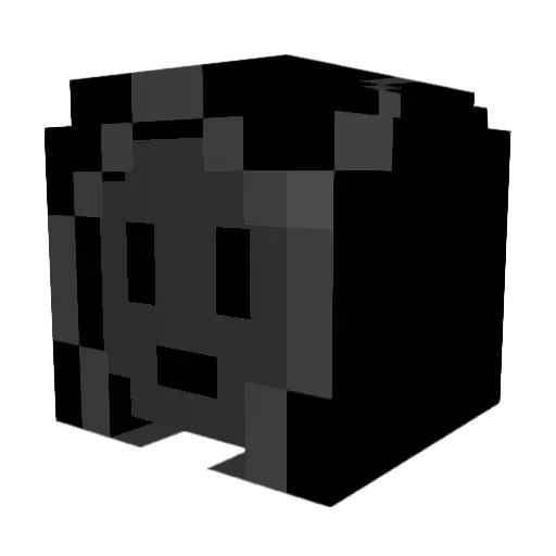 DarknessHeaven Minecraft avatar head, 3D render