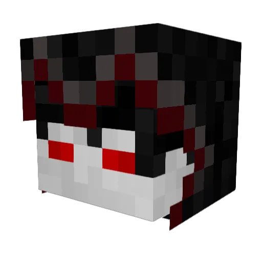 DarknessMohag Minecraft avatar head, 3D render