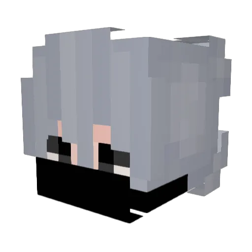 DarknessTF30 Minecraft avatar head, 3D render