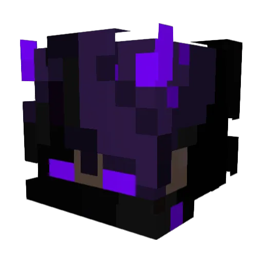 DarknessWitcher Minecraft avatar head, 3D render