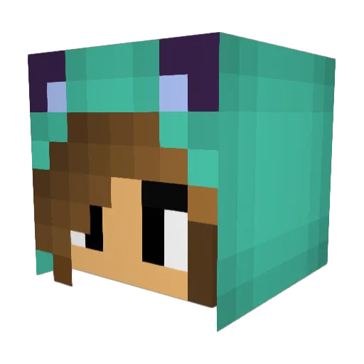 Darkness_of_Lite Minecraft avatar head, 3D render