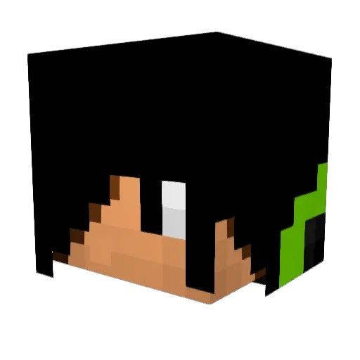 Darknessbatman Minecraft avatar head, 3D render