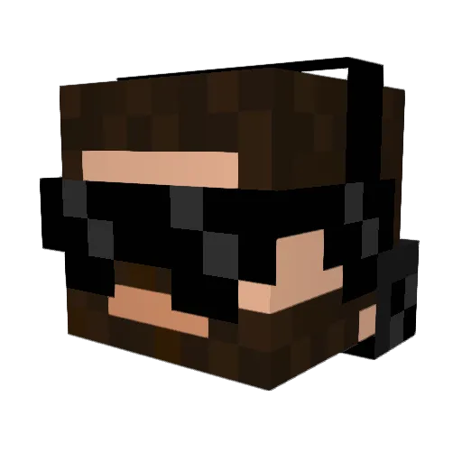Darknight72 Minecraft avatar head, 3D render