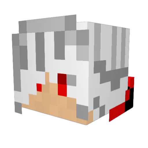 DarknightZ_X Minecraft avatar head, 3D render