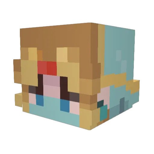 Darknightmantis Minecraft avatar head, 3D render