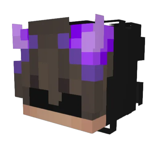 DarknightmareYT Minecraft avatar head, 3D render