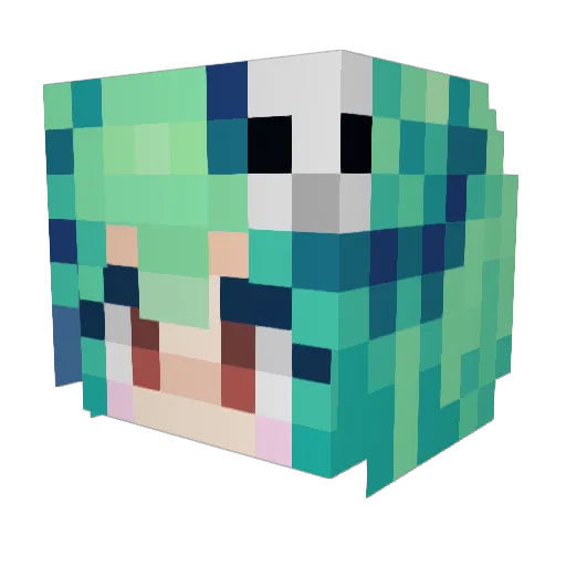 DarkoDaYo Minecraft avatar head, 3D render