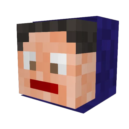 DarkofShadows Minecraft avatar head, 3D render