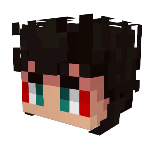 Darkoko Minecraft avatar head, 3D render