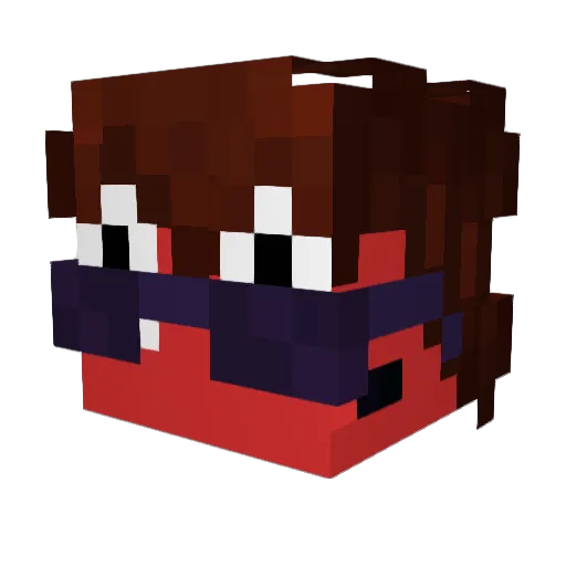 DarkonZuhn Minecraft avatar head, 3D render