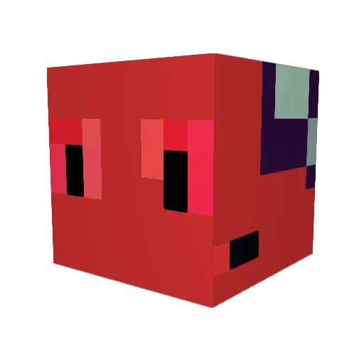 Darkonnnn Minecraft avatar head, 3D render
