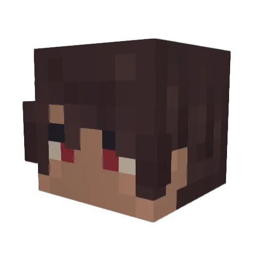 Darkopan Minecraft avatar head, 3D render