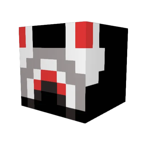 Darkravendew Minecraft avatar head, 3D render