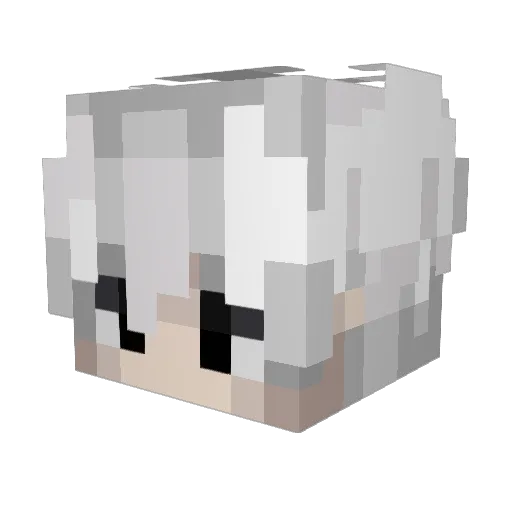 Darkroeu Minecraft avatar head, 3D render