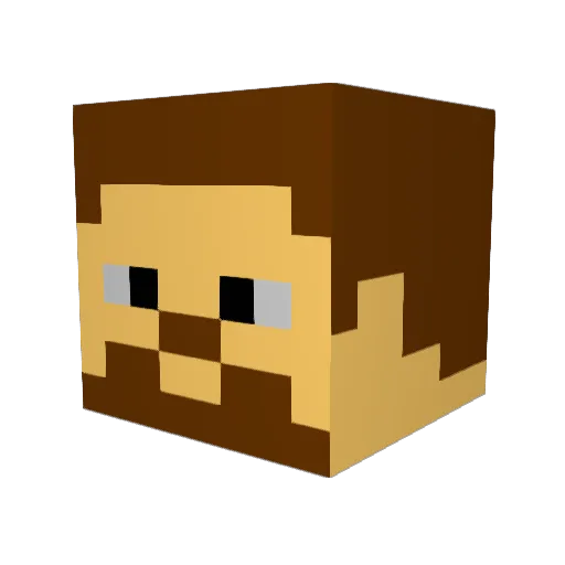 Darkronos64 Minecraft avatar head, 3D render