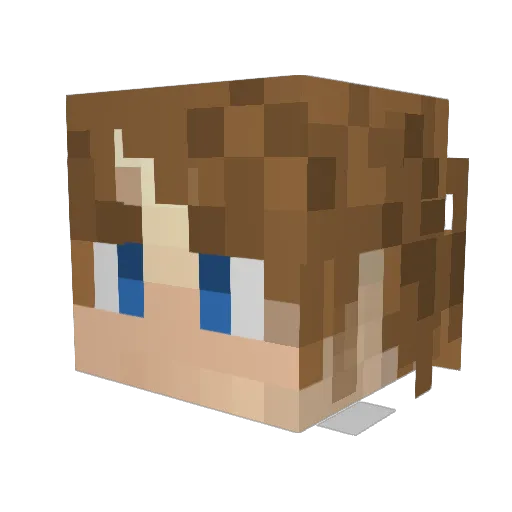 DarkrowSama Minecraft avatar head, 3D render