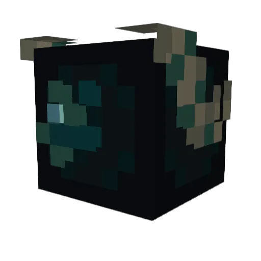 Darkruss Minecraft avatar head, 3D render