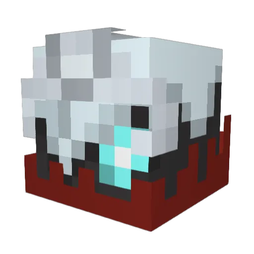 Darkrvi_ Minecraft avatar head, 3D render