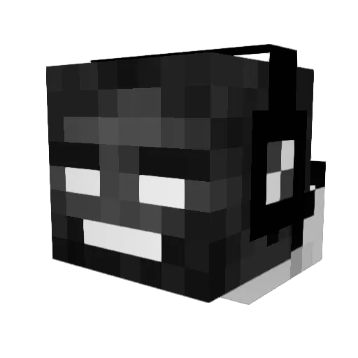 Darkserker6 Minecraft avatar head, 3D render