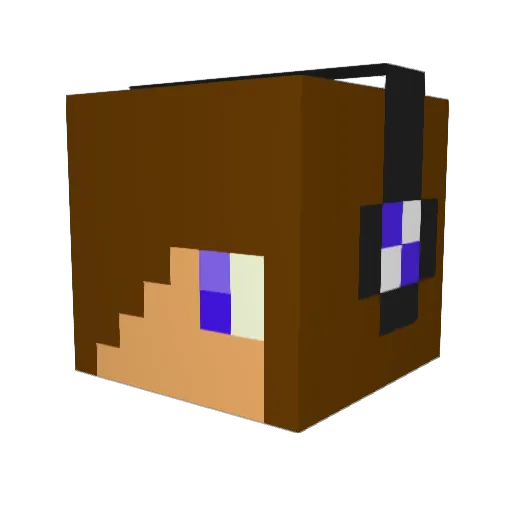Darkshadow658 Minecraft avatar head, 3D render