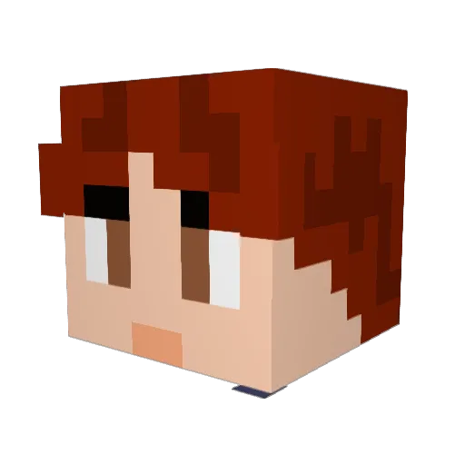 Darkshadowsaver Minecraft avatar head, 3D render
