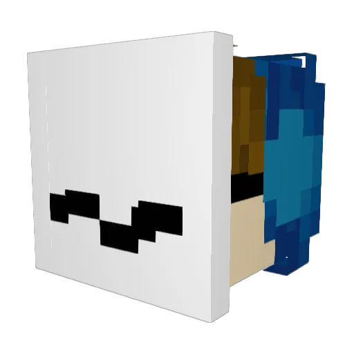 Darkshark200 Minecraft avatar head, 3D render