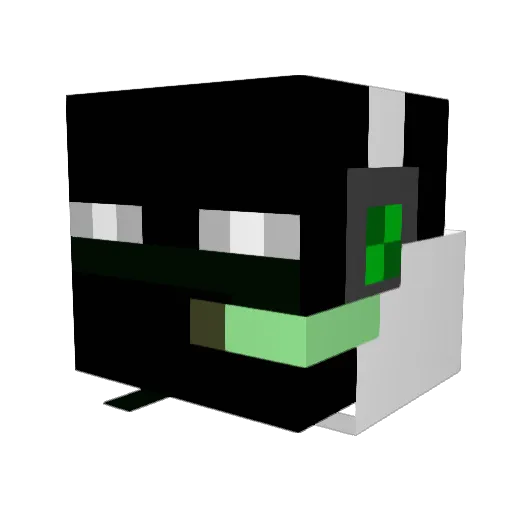 Darkshoota Minecraft avatar head, 3D render