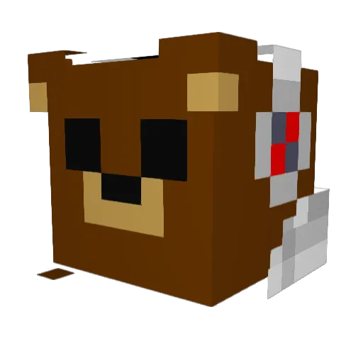 Darkshope Minecraft avatar head, 3D render