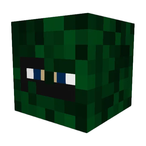 Darkshotz_ Minecraft avatar head, 3D render