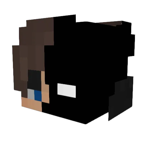 DarksiideYT Minecraft avatar head, 3D render