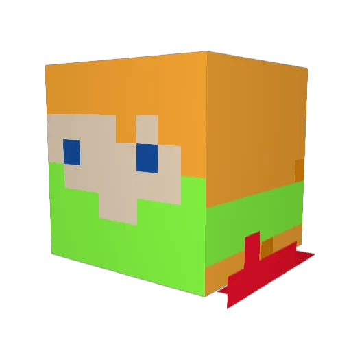 Darkskelly1 Minecraft avatar head, 3D render