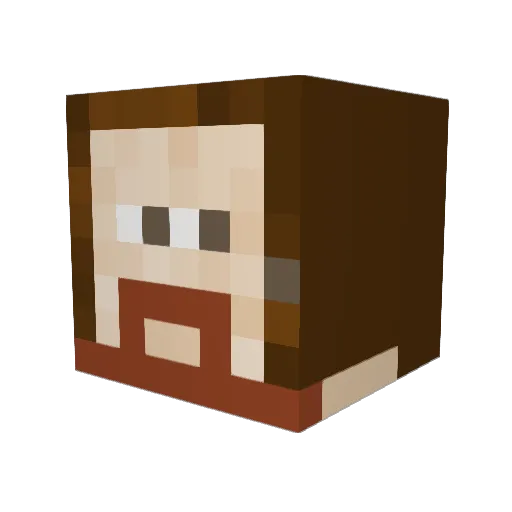 Darkskiesahead Minecraft avatar head, 3D render