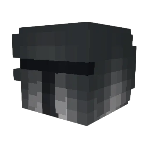 Darkskyman Minecraft avatar head, 3D render