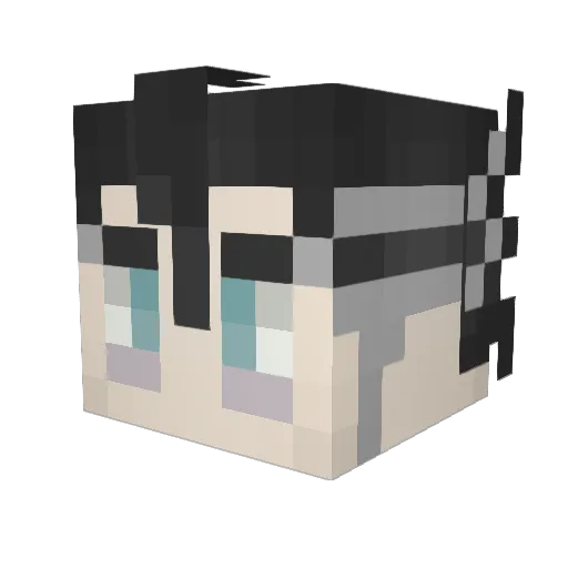 Darkslizer Minecraft avatar head, 3D render