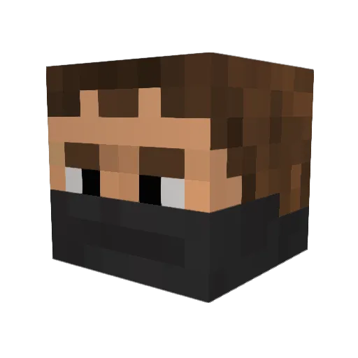 Darksoulx Minecraft avatar head, 3D render