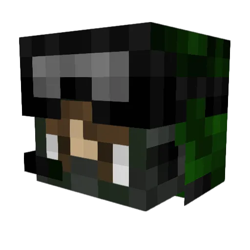 Darksoup510 Minecraft avatar head, 3D render
