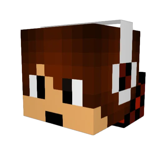 Darkspirax Minecraft avatar head, 3D render