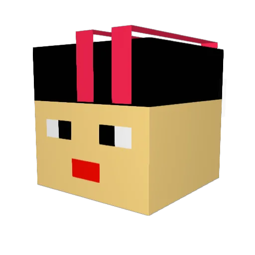 Darkstalker009 Minecraft avatar head, 3D render